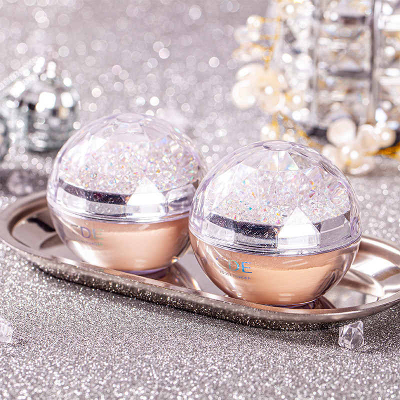 < ขายร้อน > CDE Crystal Ball Tulle Flashsensitive Loose Powder Oil Control กันน้ํา Sweat-proof ไม่มี