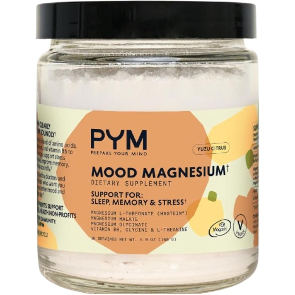 PYM Mood Magnesium Powder (30-Servings) Magnesium Glycinate, L-Threonate & Malate Powder | อาหารเสริ