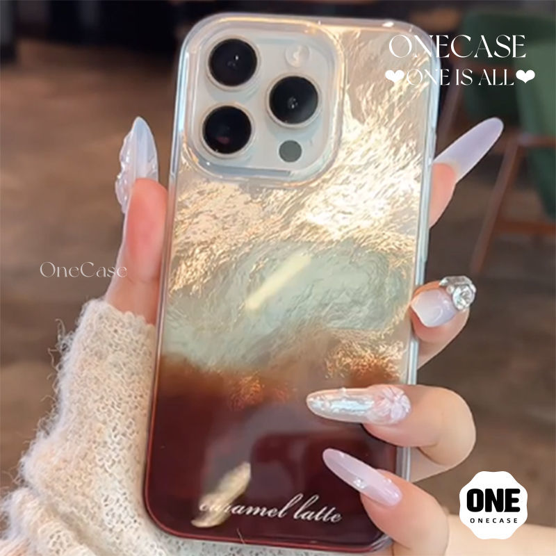 เคสโทรศัพท์ไอซ์คาเฟ่ ลายธารน้ำแข็ง สีองุ่น โทนสีม่วงไล่ระดับ เคส iPhone 7 8 Plus 15 Pro Max 16 11 14 13 12 Pro X/Xr/Xs