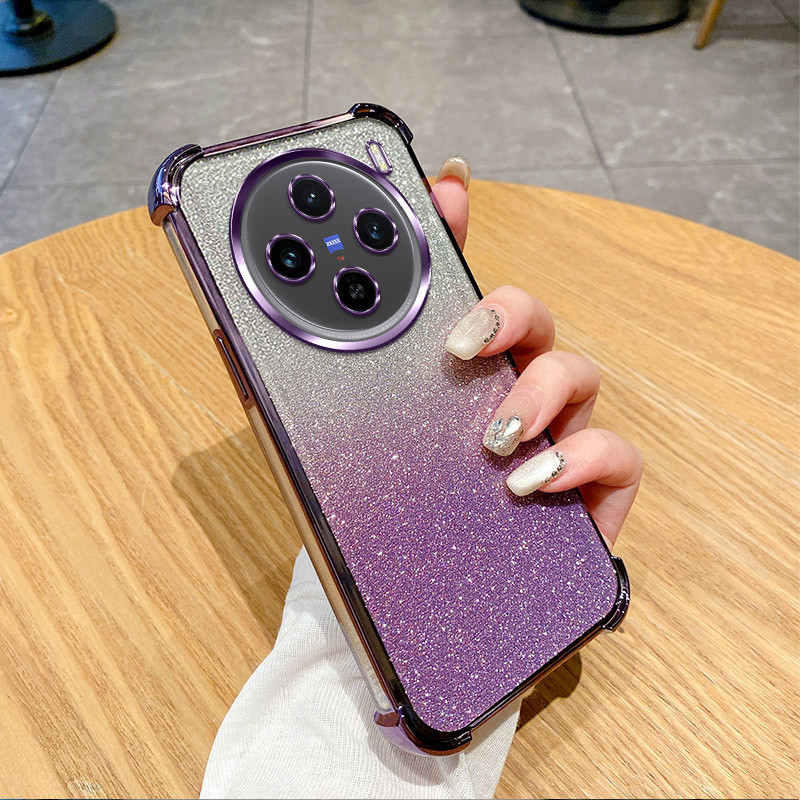 iqoo 13 case เคส iqoo 13 เหมาะสําหรับ vivoS50promini เคสโทรศัพท์สี่มุม X300 เคสกันกระแทกยางนุ่มชุบแว