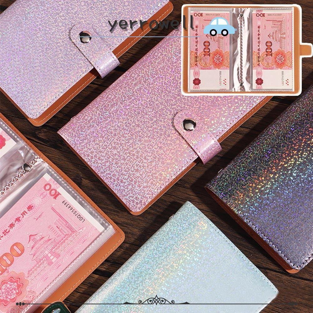 Yerrowell 100 ซองประหยัดเงิน Challenge, เงาประหยัดเงิน Mini Binder Saving Challenge, ตลกกันน้ํานํากลับมาใช้ใหม่ความจุขนาดใหญ่ Saving Challenges แผ่นคู่