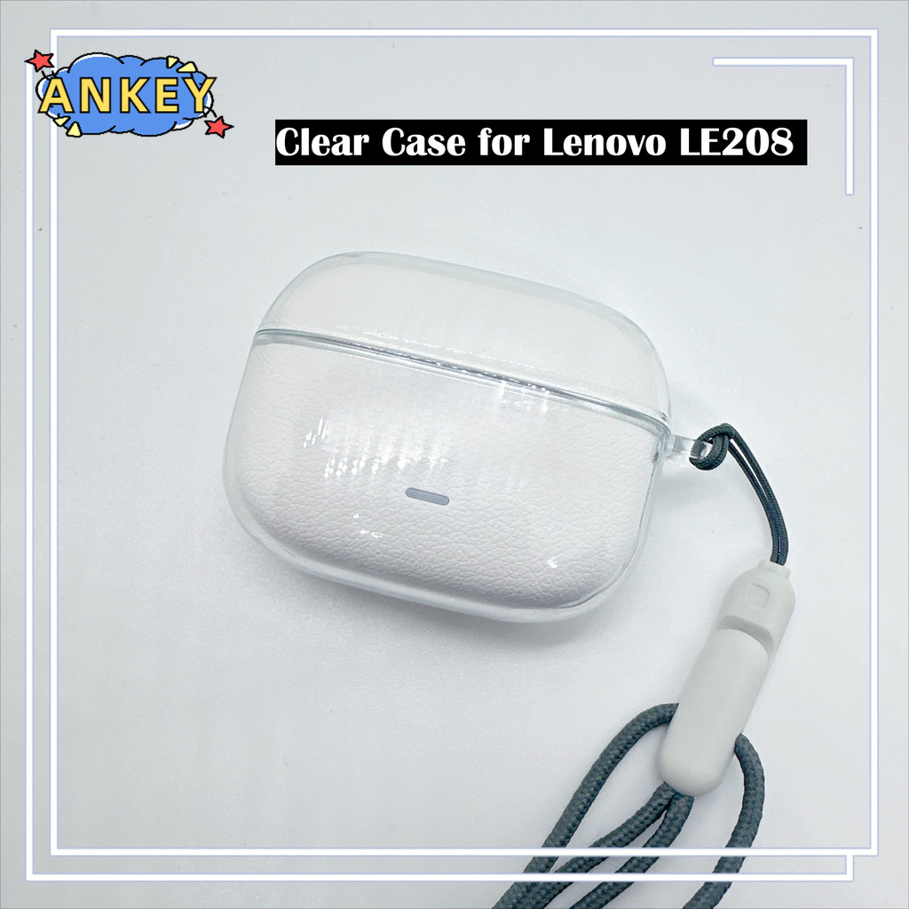 Clear Case for Lenovo LE208 Case Protective Transparent Clear TPU Covers Bluetooth Earphone Shell He