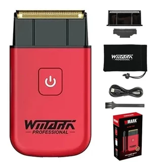 WMARK NG-7901 เครื่องโกนหนวดผู้ชายบางเฉียบมินิสแตนเลสไทเทเนียมชุบสองใบมีดตาข่ายมีดโกนจอนผมไฟฟ้าตัดผม
