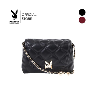 PLAYBOY รุ่น Cira Flap Bag(O)กระเป๋าสะพายข้างผู้หญิง รหัส ST-BS262PB159 ดีไซน์หนังบุนวมทั้งใบ มี 2 สี