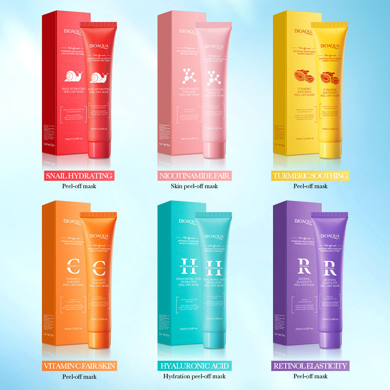 Full BIOAOUA Hyaluronic Hydrating Peeling Mask ทําความสะอาดผิวหน้า Peeling Mask 26.4.7