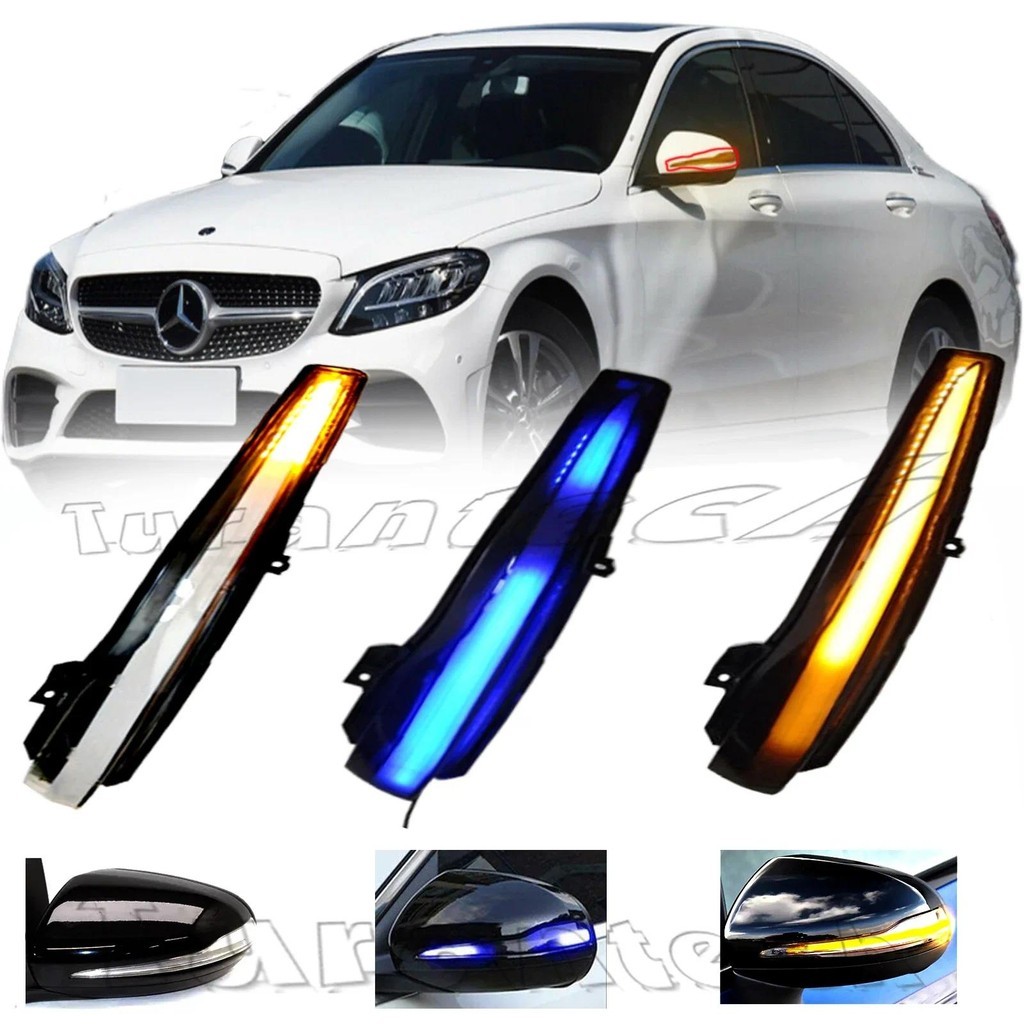 2 ชิ้นไฟเลี้ยวไฟสัญญาณสําหรับ Mercedes-Benz W205 W213 W238 W463 W222 W217 W253 กระจก Switchback อัพเ