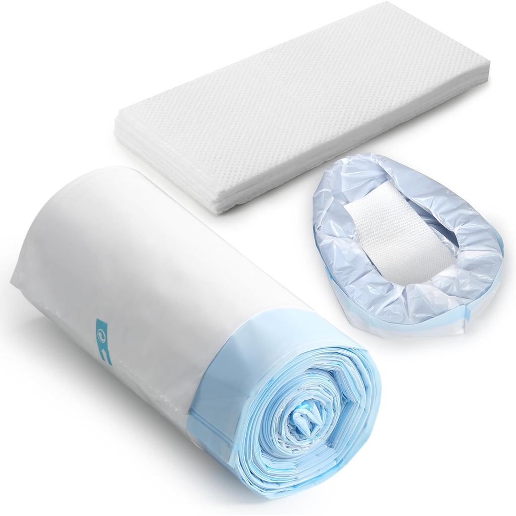 Bedpan Liners Super Absorbent Pads 20 แพ็คทิ้ง Commode Liners เตียง Pan Liners ดึง String, Medical G