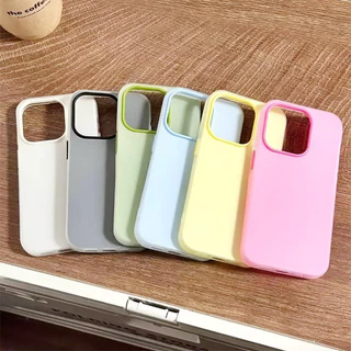Jelly 2-in-1 Dual Case For ViVo Y05 Y11D V70Fe V70 5G V70Elite Y21D Y31 5G V70 Fe Elite เคสซิริโคน สีพื้นพาสเทล 057
