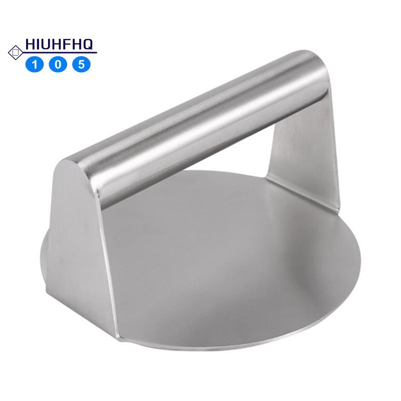 Hiuhfhq106Stainless Steel Burger Press Round Smash Burger Press พร้อมที่จับสําหรับ Flat Top Grill Co
