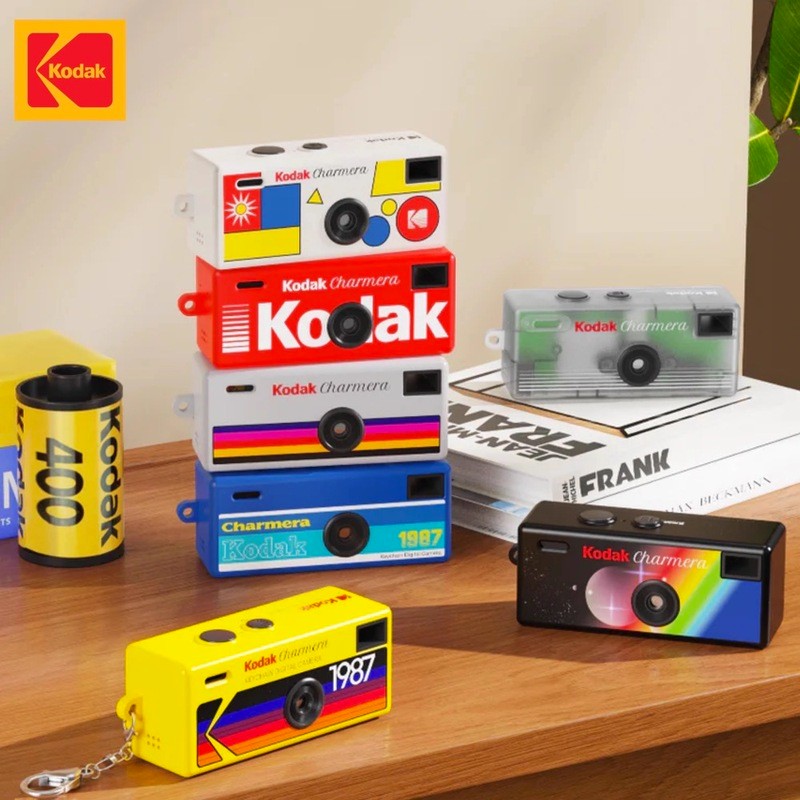 พร้อมสต็อก KODAK KODAK Charmera กล้องดิจิตอลมินิพวงกุญแจกล้อง Mystery Box ครบชุด ccd