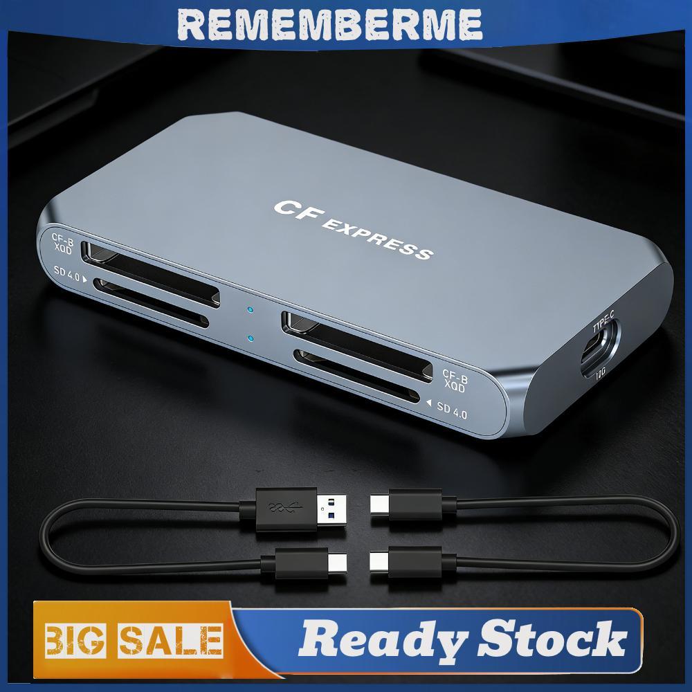อะแดปเตอร์กล้องดิจิตอล Transfer Dual SD 4.0 Slot Fit สําหรับ CF Express ประเภท B/XQD/SD/SDHC/SDXC/SD