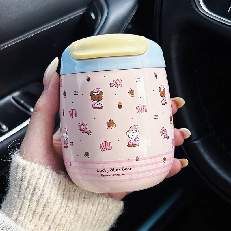 280ml แก้วสแตนเลส 316 มินิ เก็บอุณหภูมิ กันรั่ว น่ารัก พกพาสะดวก เหมาะน้ำ/กาแฟ/นม