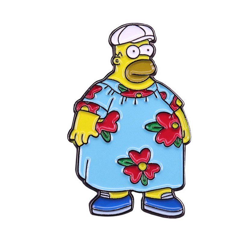 [Aria] เข็มกลัดภาพ Homer Simpson จากภาพยนตร์ตลก The Simpsons เพื่อกระเป๋าและของสะสม