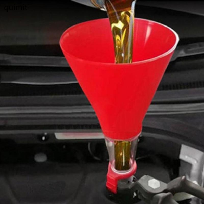 QUIM Universal Engine Oil Funnel Leakproof Automotive Engine Oil Filling Funnel Fast Clamp Oil Chang
