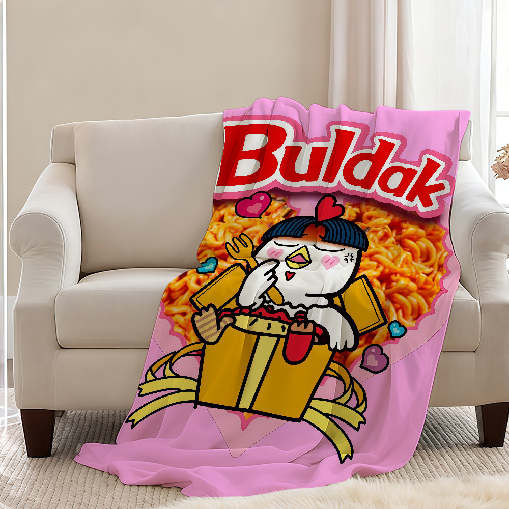 ผ้าห่มอะนิเมะโยน Super B-BouldakS Cosy R-RamenS โลโก้ Plush ห้องนั่งเล่นโซฟา Kwaii โซฟา Childish ของ