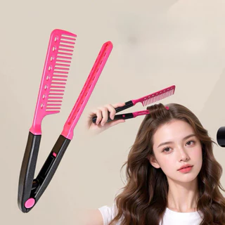 shinygirlหวีรองผม หวีรองผมรูปตัววีDIY-33หวียืดผม แปรงยืดผมทรงวี หวีหนีบยกโคนผมสไตล์เกาหลี รูปตัว V Curl ให้ผมดูมีวอลลุ่ม