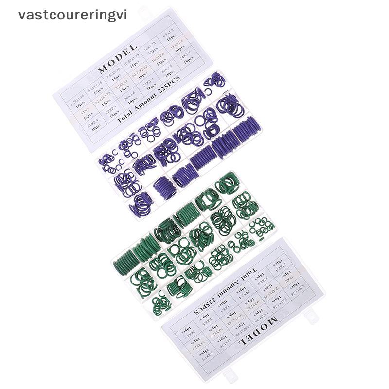 ERV 225 ชิ้นซีลโอริง R134a รถเครื่องปรับอากาศยางเครื่องซักผ้า Assortment กล่องชุด N