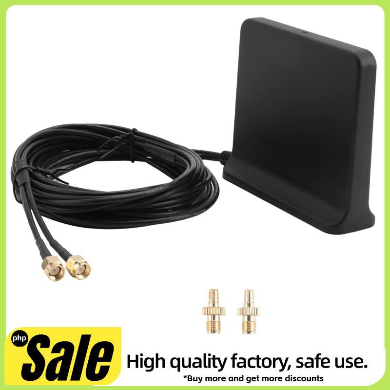 สัญญาณ Boost 5G 4G LTE 3G GSM Mimo Aerial High Gain 12Dbi 600-6000Mhz ภายนอก Omni WiFi Antenna (สีดํ