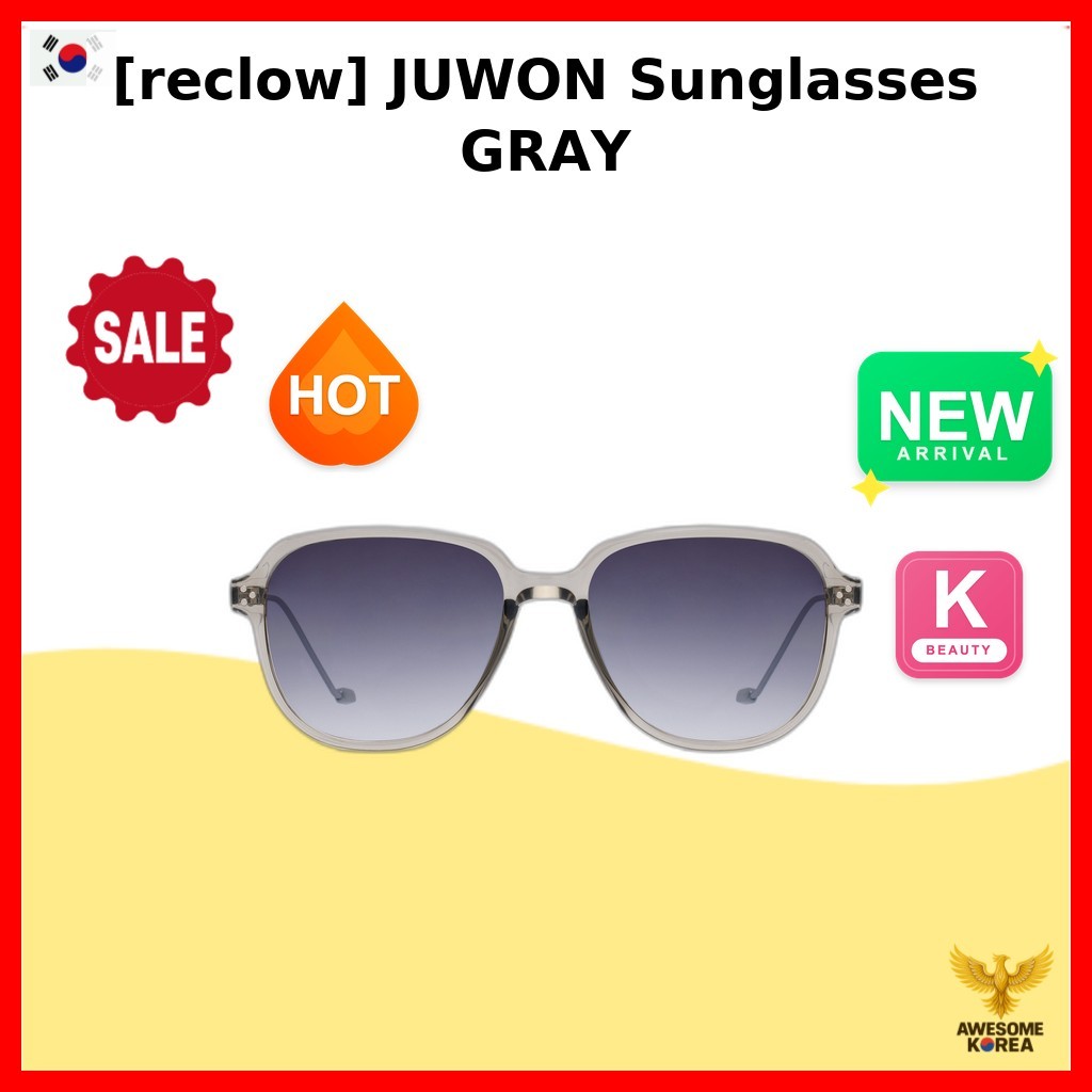 แว่นกันแดด JUWON GREY สไตล์เกาหลี เลนส์สีไล่ระดับ จาก AwesomeKorea