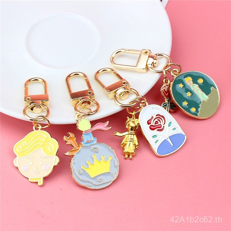 เกาหลี ins Rose Boy Little Prince จี้ Little Fox Planet Universe พวงกุญแจ airpods หูฟังจี้