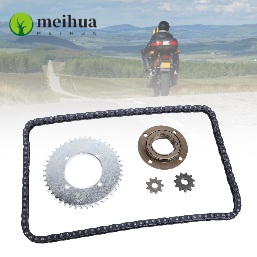 MEIHUA T8F ชุดโซ่และเฟือง, 116 Links Toothless Flywheel, ทนทาน 44T สำหรับ Go Kart