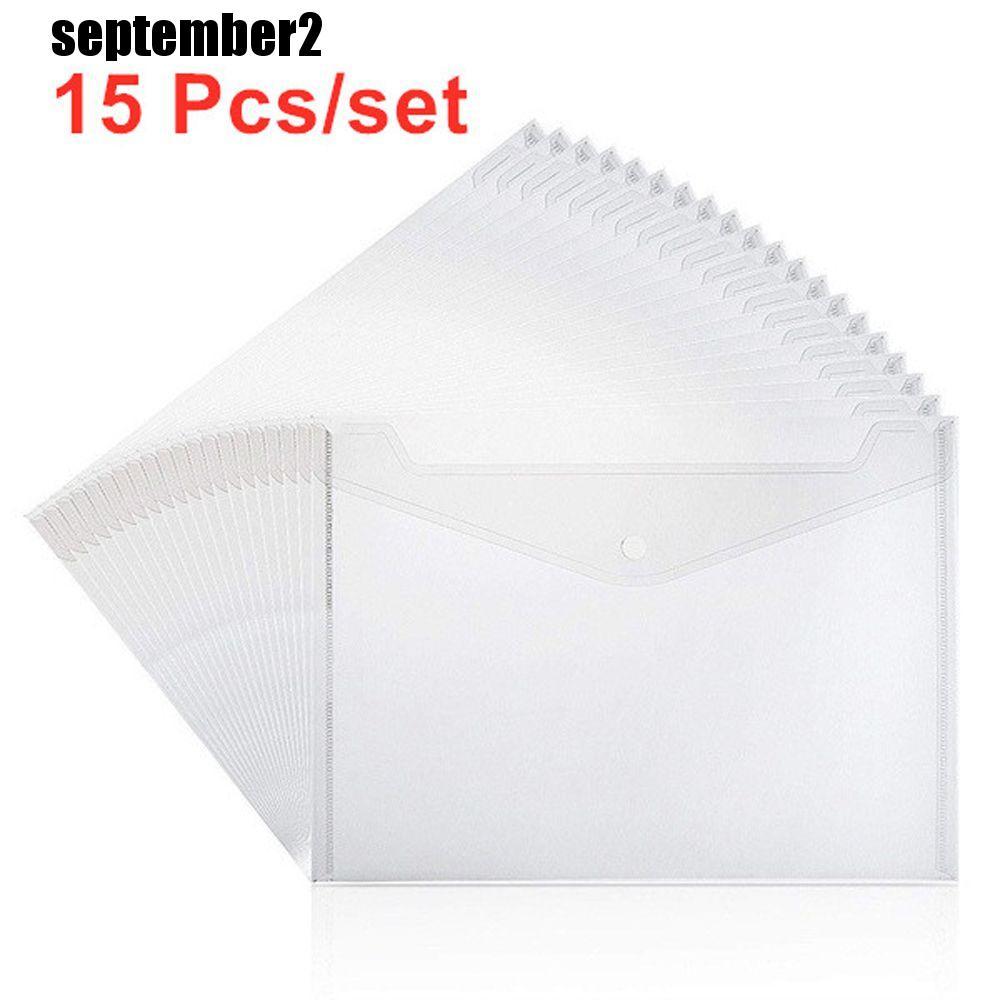 SEPTEMBER ที่ใส่ไฟล์กระเป๋าสตางค์โฟลเดอร์กระเป๋าเอกสารอุปกรณ์การเรียนปุ่ม Office A5/A4