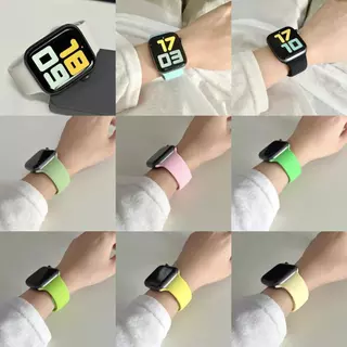 ใหม่ซิลิโคนสร้อยข้อมือกีฬาสําหรับ Apple Watch S11 46 มม.S10 42 มม.Ultra3 49 มม.SE3 44 45 IWatch Series 9 8 7 Ultra Se 6 10 40mm 38mm