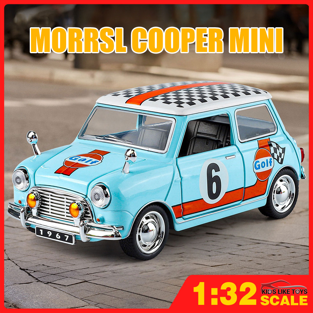 KLT 1:32 MINI Cooper โมเดลรถเหล็กรถโลหะผสมของเล่นของขวัญสําหรับเด็กเด็กผู้หญิง