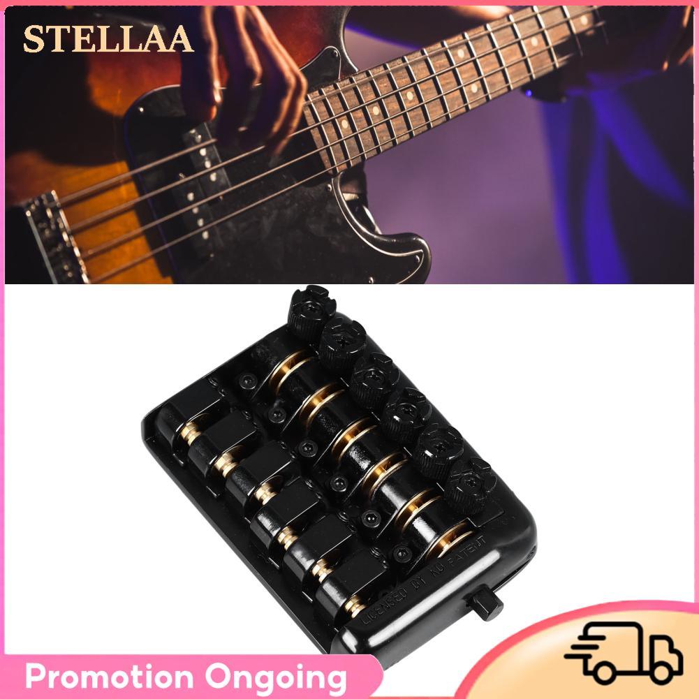 Stellaa 6 String FIXED Hardtail Bridge Headless Guitar REPLACEMENT สำหรับกีตาร์ไฟฟ้า Resonance Trans