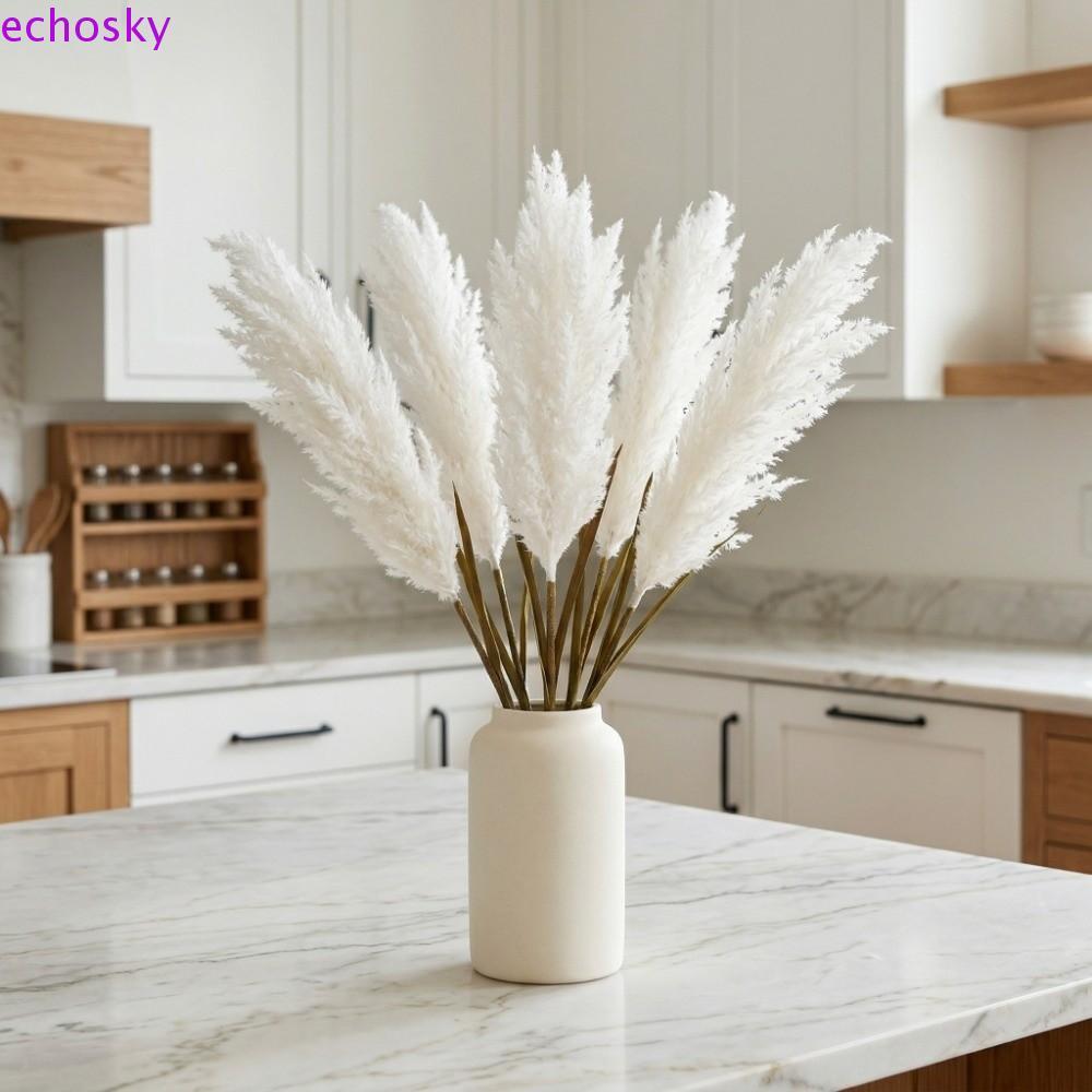 ECHOSKY ประดิษฐ์แห้ง Reed, จําลองต้นไม้สาขาพลาสติกประดิษฐ์ Reed Dog Sage, Nordic Handmade 100 ซม.ที่