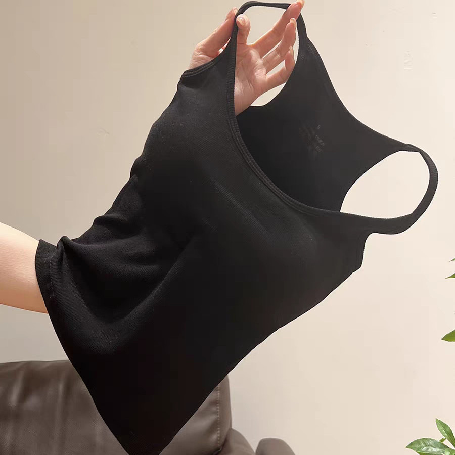 Cool Thin Camisole ผู้หญิงหน้าอก Pad ด้านข้างสนับสนุนครอบคลุม Slimmer ดู Strapless แคบเอว Slimmer ดูด้านบน