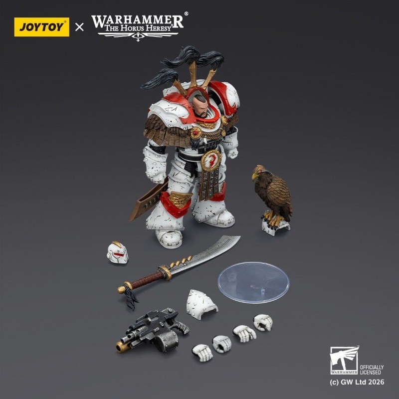 ❀1/18 Warhammer White Scar Army Iron Rider Terminator Armored Consul Model Toy Figure
