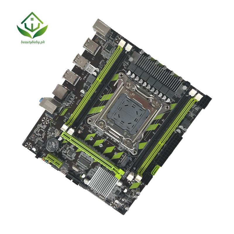 [beautybaby.ph] X79G เมนบอร์ด + สาย + Bezel LGA2011 4XDDR3 RECC Slot M.2 NVME PCI-E X16 6XUSB2.0 SAT