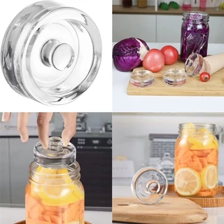Cutie Glass Weight สําหรับหมัก Mason Jar ทําความสะอาดง่าย การหมักน้ําหนัก