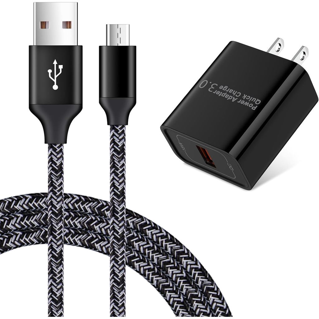 Quick Charge 3.0 Fast Charging Block Wall Charger 3ft Micro USB สาย Android Fast Charger สําหรับ Sam