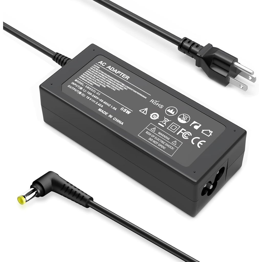 สายไฟ 19V สําหรับ Acer Monitor, 3.42A 65W สําหรับ Acer SB220Q R240HY S231HL S232H H236HL SA230 S230H