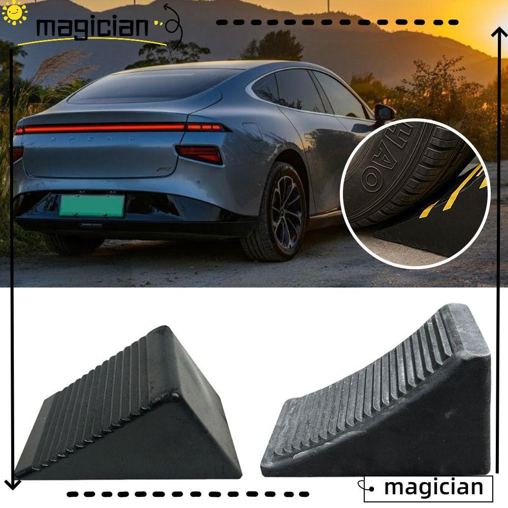 MAGICIAN ยาง Slips Stopper, ยางทนทานสามเหลี่ยมการออกแบบลาดล้อ Chocks, แบบพกพาตําแหน่งที่ปลอดภัย Heav