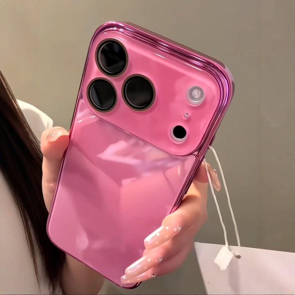ใหม่ปลอกสีเดิมElectroplating ice Glassเคสโทรศัพท์สําหรับiPhone 13 14 15 16 17 Pro Max Soft-Edgeกันกระแทกพร้อมป้องกันกล้องเคสแข็ง