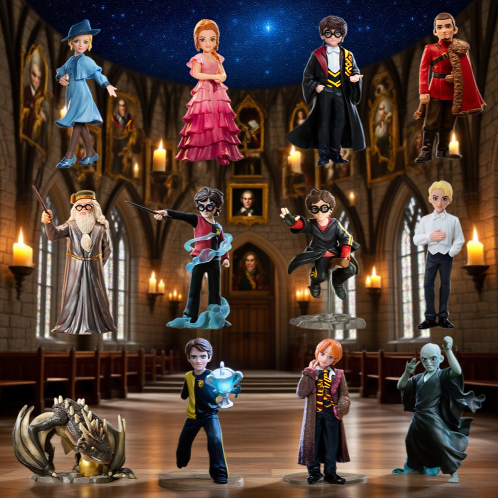 P POPMART Harry Potter และ Flame Cup Series Mystery Box ของขวัญเล่นอินเทรนด์