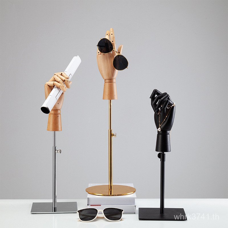 จําลองแหวนเครื่องประดับแสดงมือรุ่นร้านขายเสื้อผ้าชั้นวางอุปกรณ์ประกอบฉากไม้เนื้อแข็งอุปกรณ์ประกอบฉาก