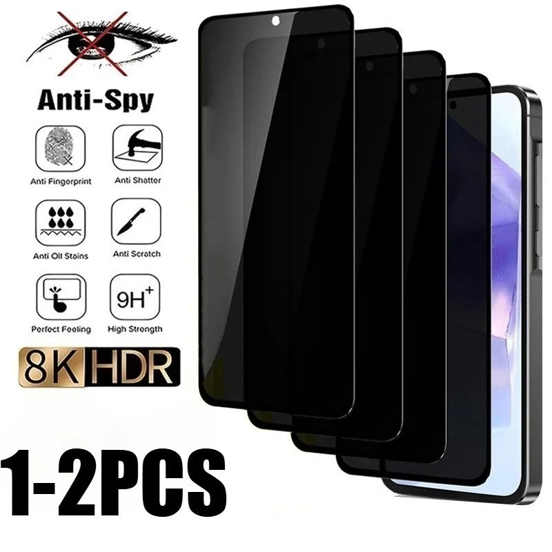 1-2 ชิ้นสีดําความเป็นส่วนตัวป้องกันหน้าจอสําหรับ HTC Wildfire E E1 E2 E3 E5 X plus star Play lite HD
