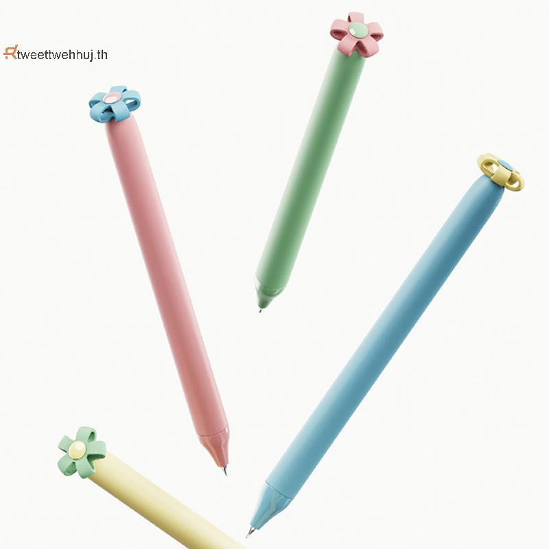 Tw 1/4 ชิ้นสร้างสรรค์ดอกไม้ขนาดเล็กรูป Push-Button 0.5 มิลลิเมตร ck Quiz ปากกา/ของขวัญปากกา/เครื่องเ