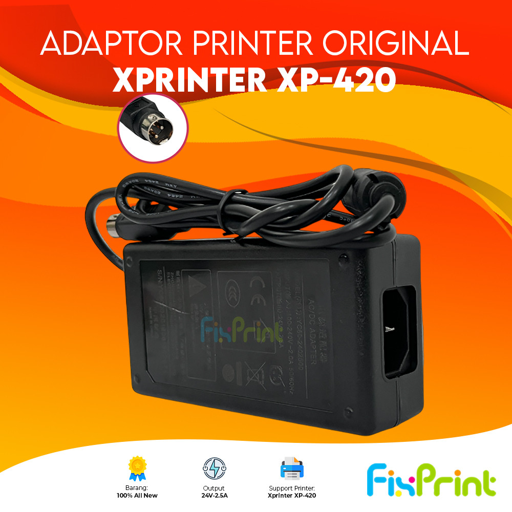 อะแดปเตอร์ 24V 24volt / 2.5A 2.5 ampere เครื่องพิมพ์ความร้อน XPrinter XP420 XP4601 XP 420B XP 4601B 