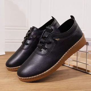 go🚚รองเท้าผ้าผู้หญิง สลิปออน หนังPU พื้นนุ่ม แฟชั่น ยืดหยุ่น…