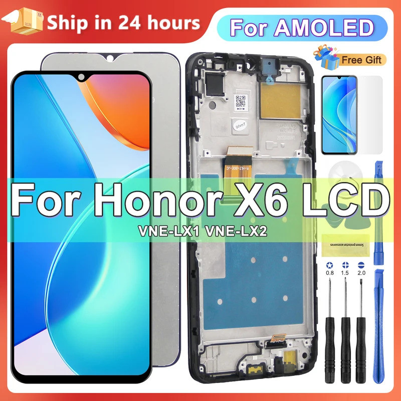 สําหรับ Honor X6 LCD Touch Screen Digitizer Assembly สําหรับ Honorx6 VNE-LX1, VNE-LX2, VNE-LX3 จอแสด
