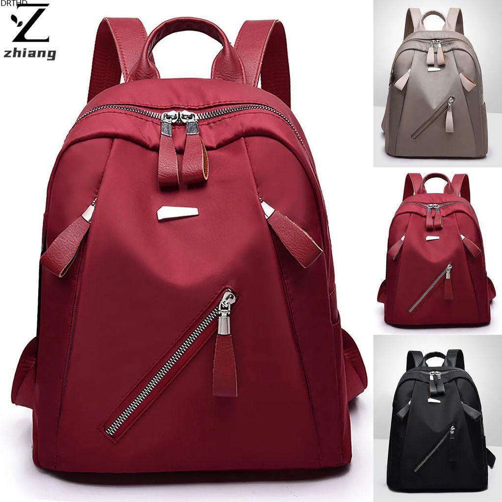 [พร้อมส่ง] กระเป๋าเป้สะพายหลังผู้หญิง Zhiang 2025 ความจุขนาดใหญ่ สีพื้น ทำจากไนลอน ป้องกันการโจรกรรม กันน้ำ กระเป๋าสะพายไหล่แฟชั่น