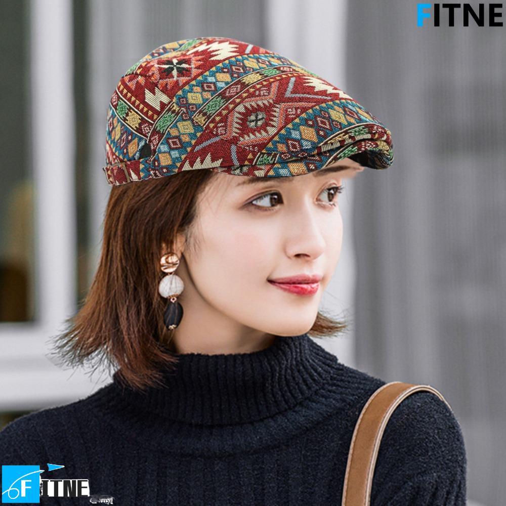 FITNE หมวก Newsboy ทรงเรétro ผสมผสานสไตล์ Bohemian เหมาะสำหรับผู้ชายและผู้หญิง