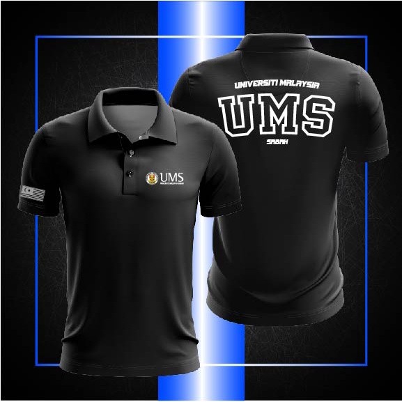 Baju Ums T เสื้อ Universiti Sabah Tshirt University เสื้อยืดคอปกไมโครไฟเบอร์