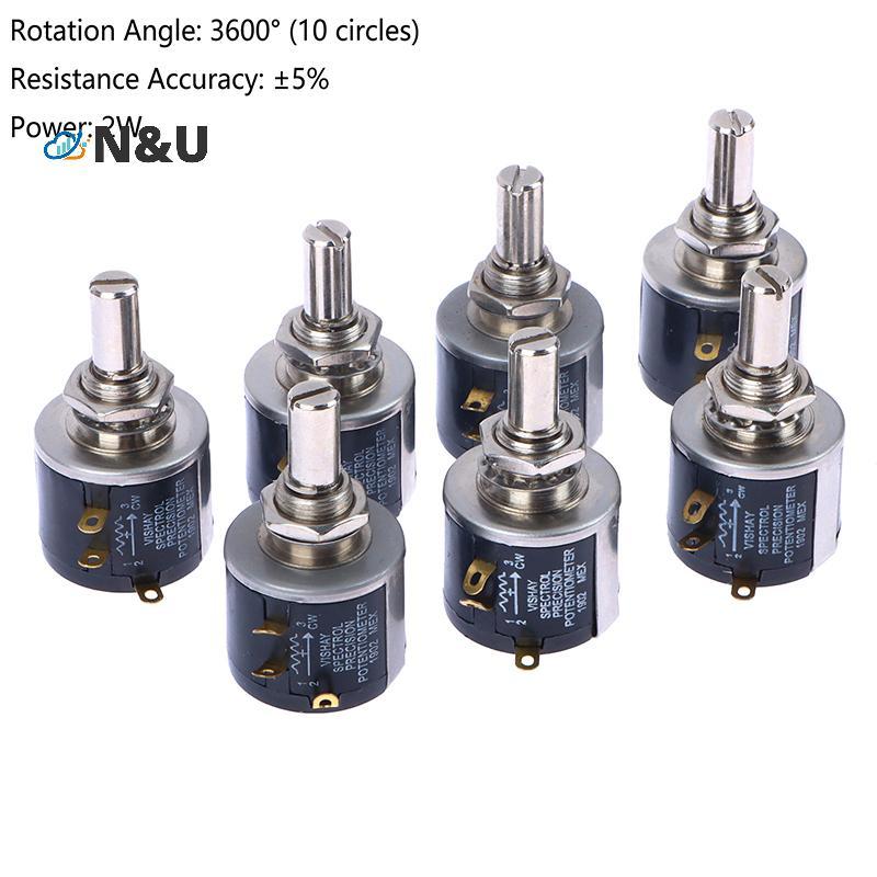 N & U 1 PC 534-1 Spectorl Precision Coil Wire Wound Potentiometer 534 2w 100R 200R 500R 1K 2K 5K 10K
