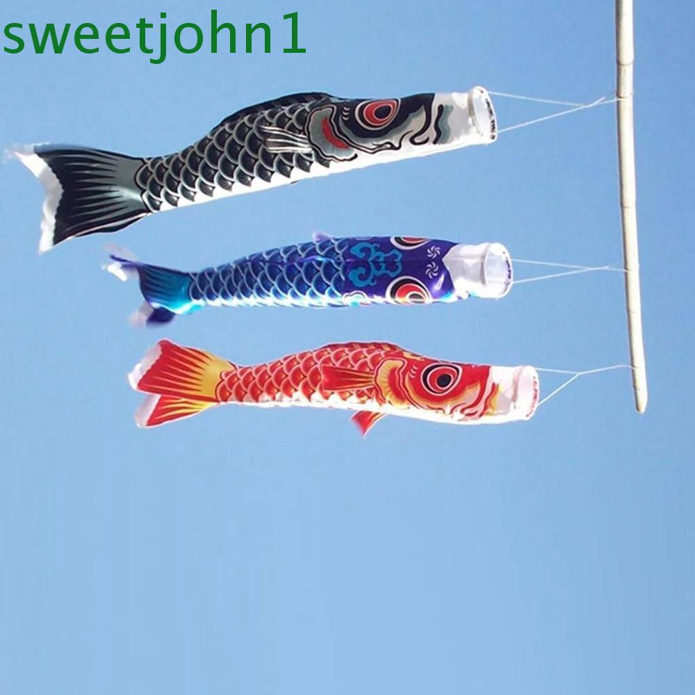 SWEETJOHN Windsock 40/70/100 ซม.Yard Decor กลางแจ้ง Kite ปลาคาร์พธง